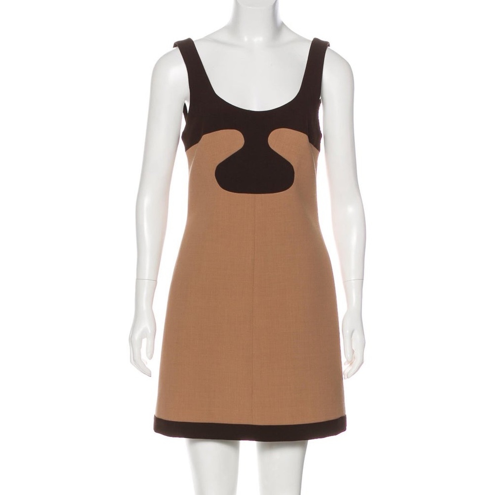 Tory Burch Tan/Brown Sleeveless Mini Dress Size 6
